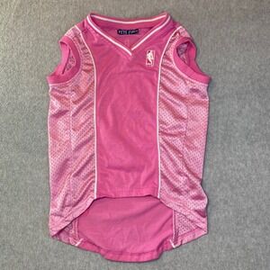 Pets First Houston Rockets NBA Pet Jersey Size Large Pink Mesh Dog Apparel EUC
